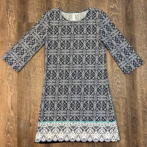 Tacera Blue & White Dress